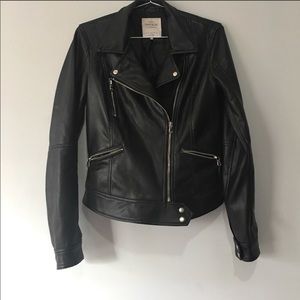 Black Faux Leather Jacket